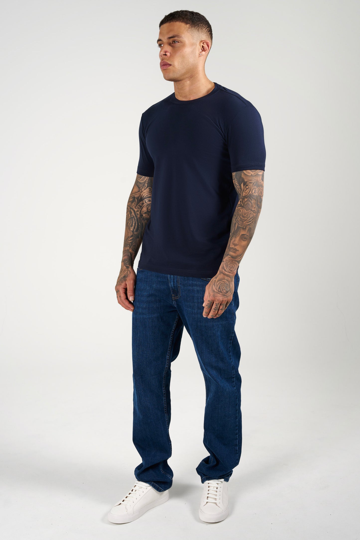 BİSİKLET YAKA 6'LI SET - 2 BEYAZ + 2 SİYAH + 2 LACİVERT