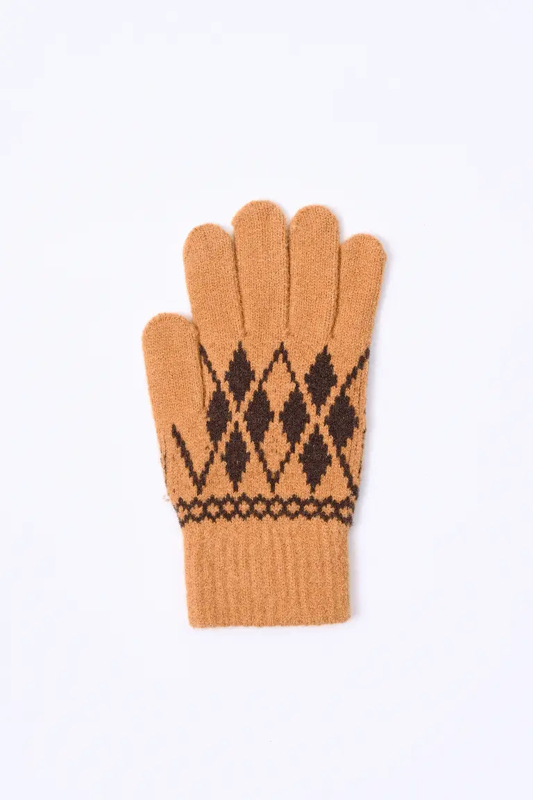 SJ Desenli Yün Eldiven