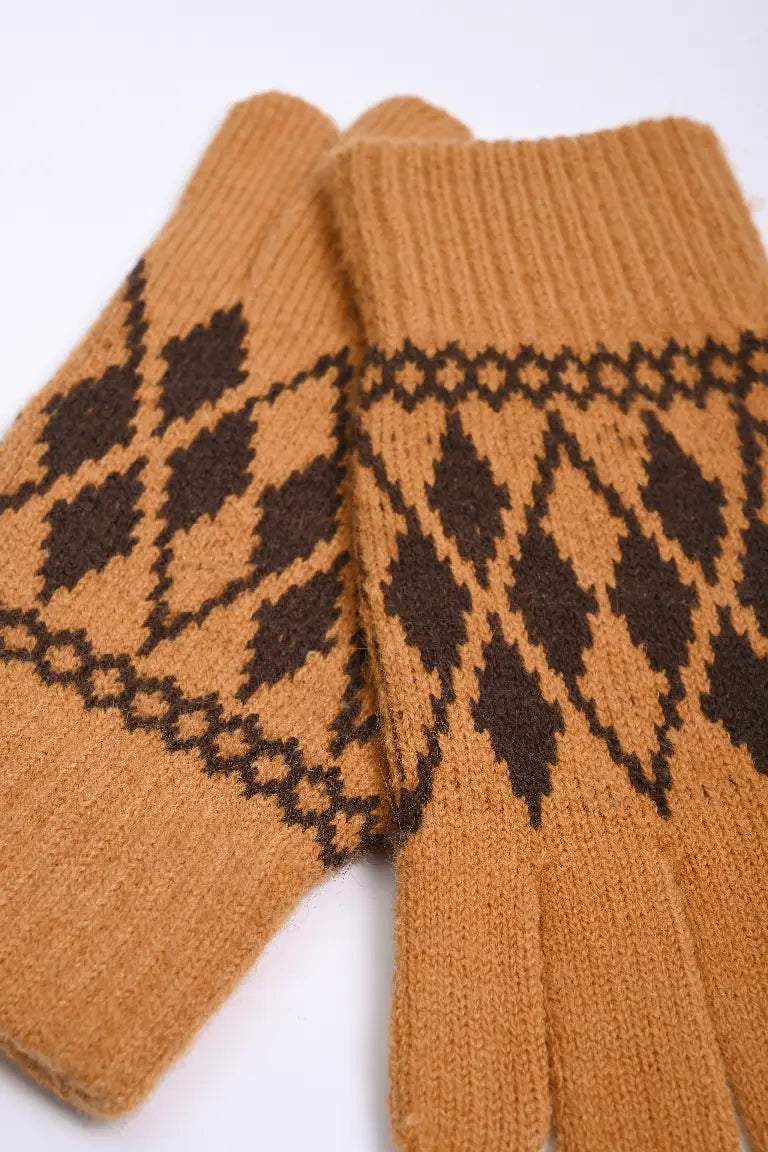 SJ Desenli Yün Eldiven