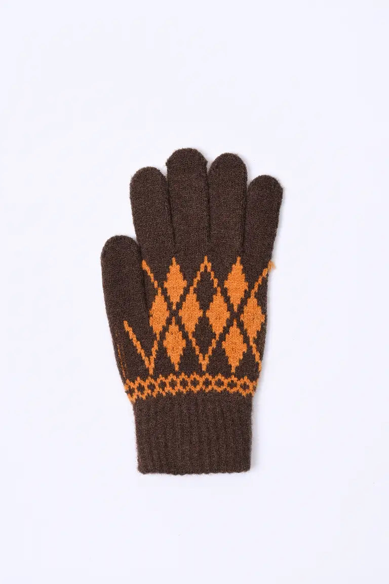 SJ Desenli Yün Eldiven