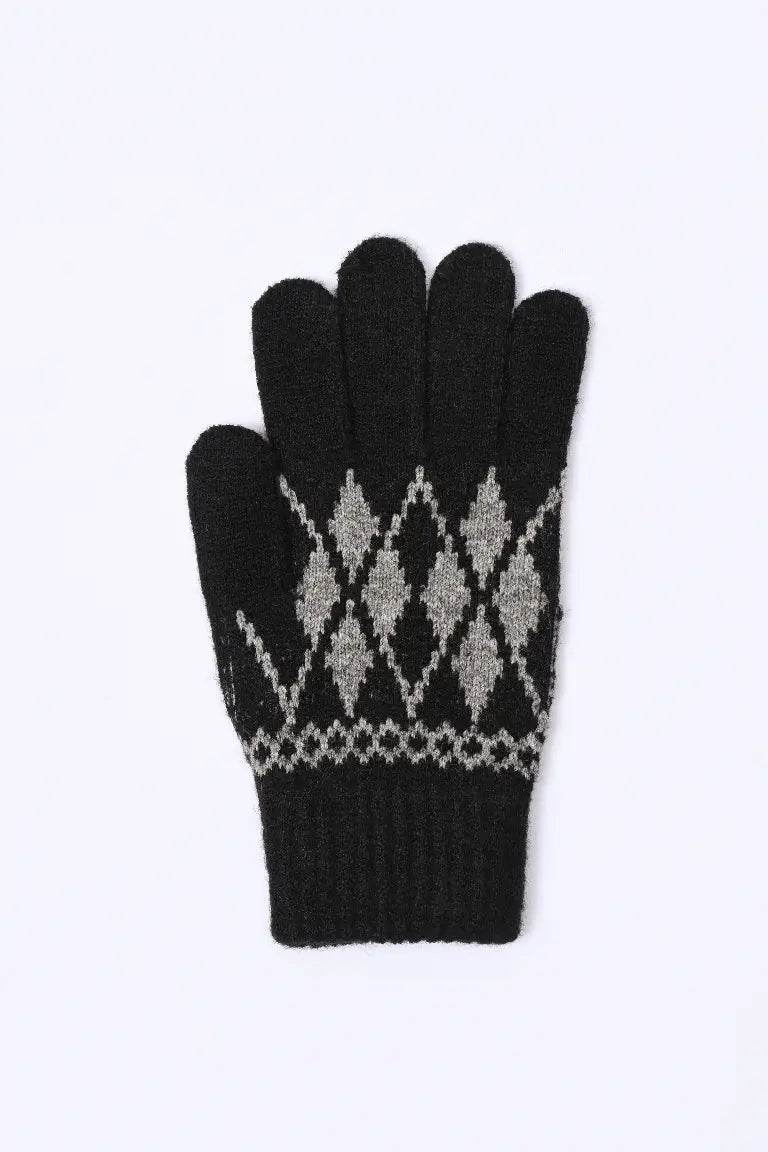 SJ Desenli Yün Eldiven