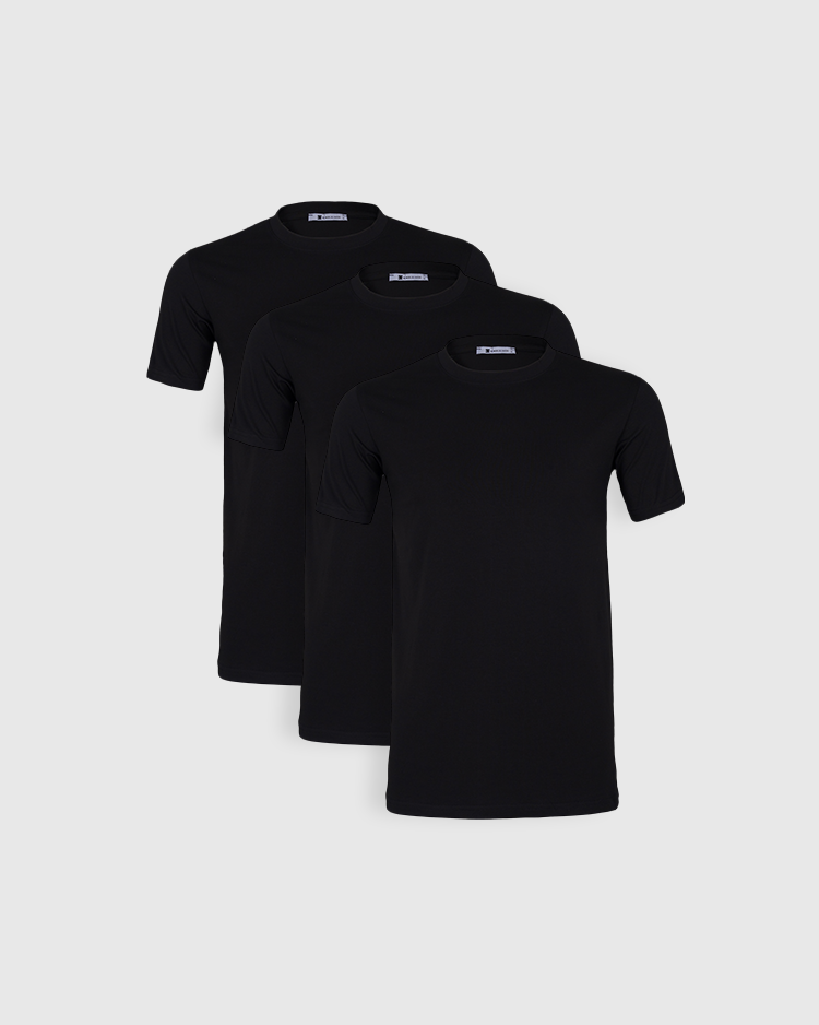 Bisiklet Yaka Siyah 3’lü Paket