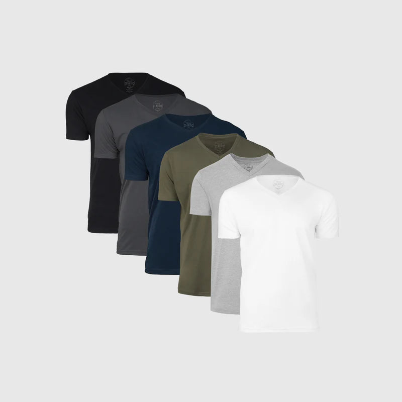 Premium V Yaka Fit T-Shirt (6'lı Paket)