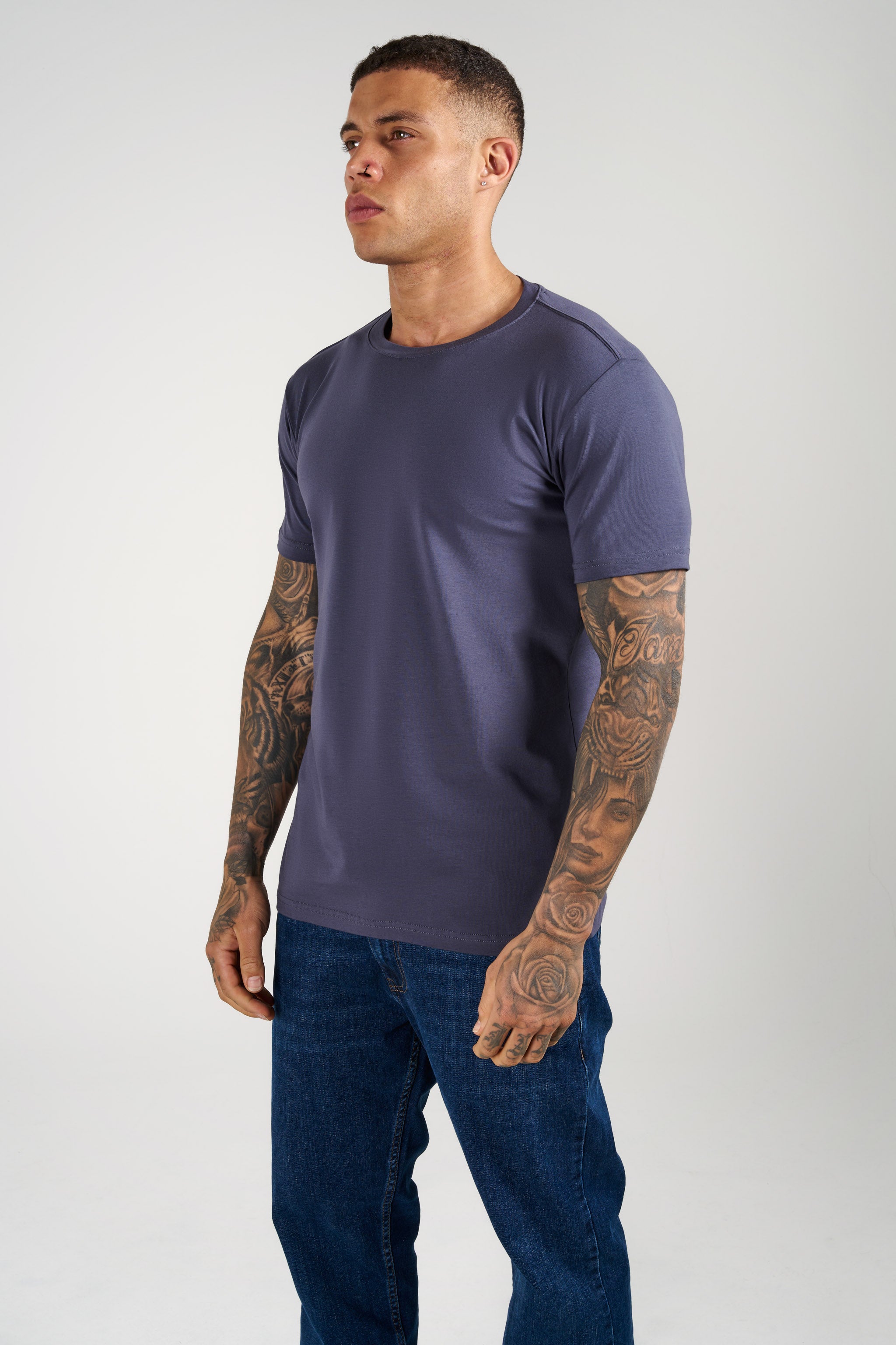 SJ Premium Bisiklet Yaka Fit T-Shirt