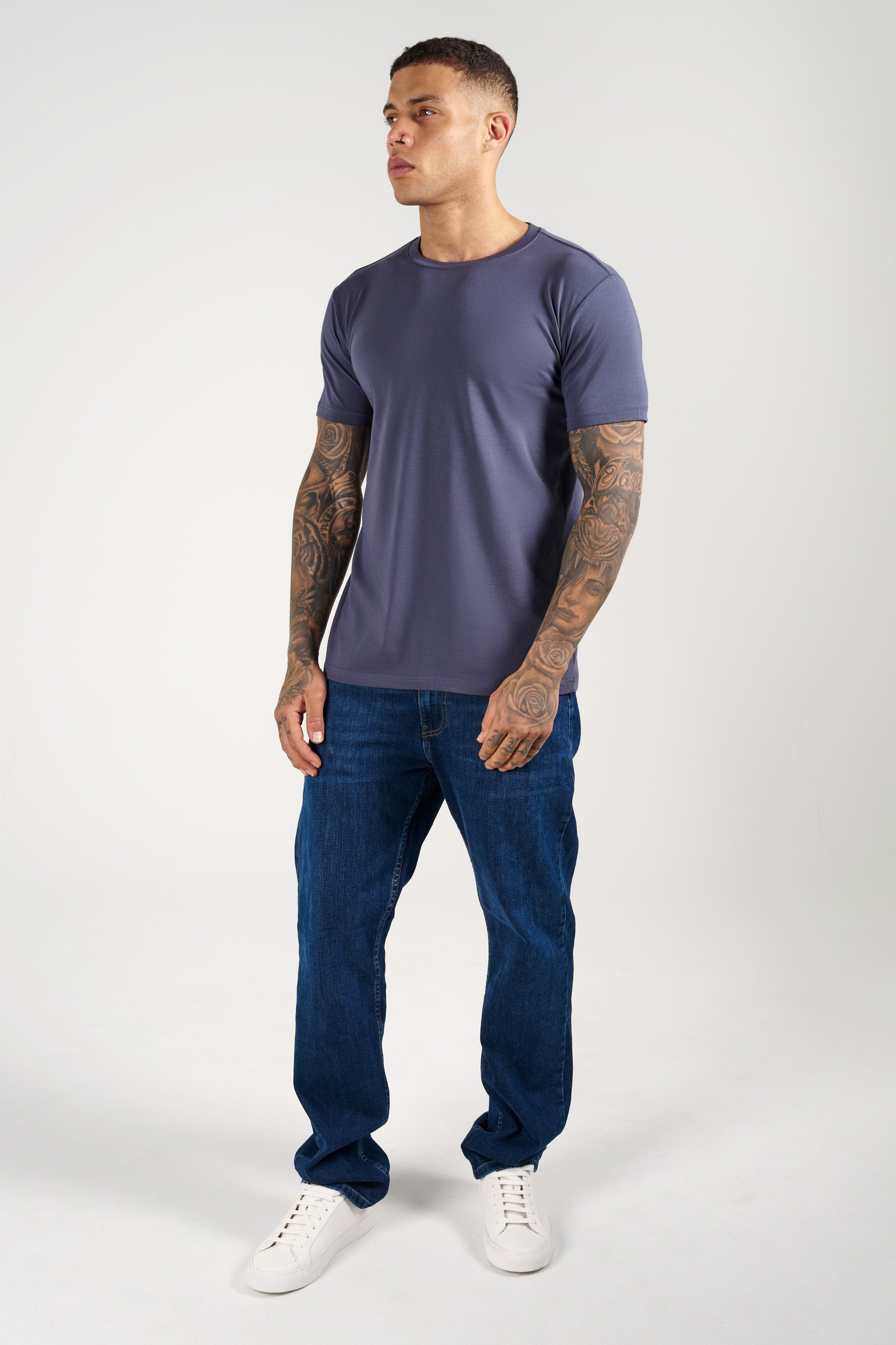 SJ Premium Bisiklet Yaka Fit T-Shirt