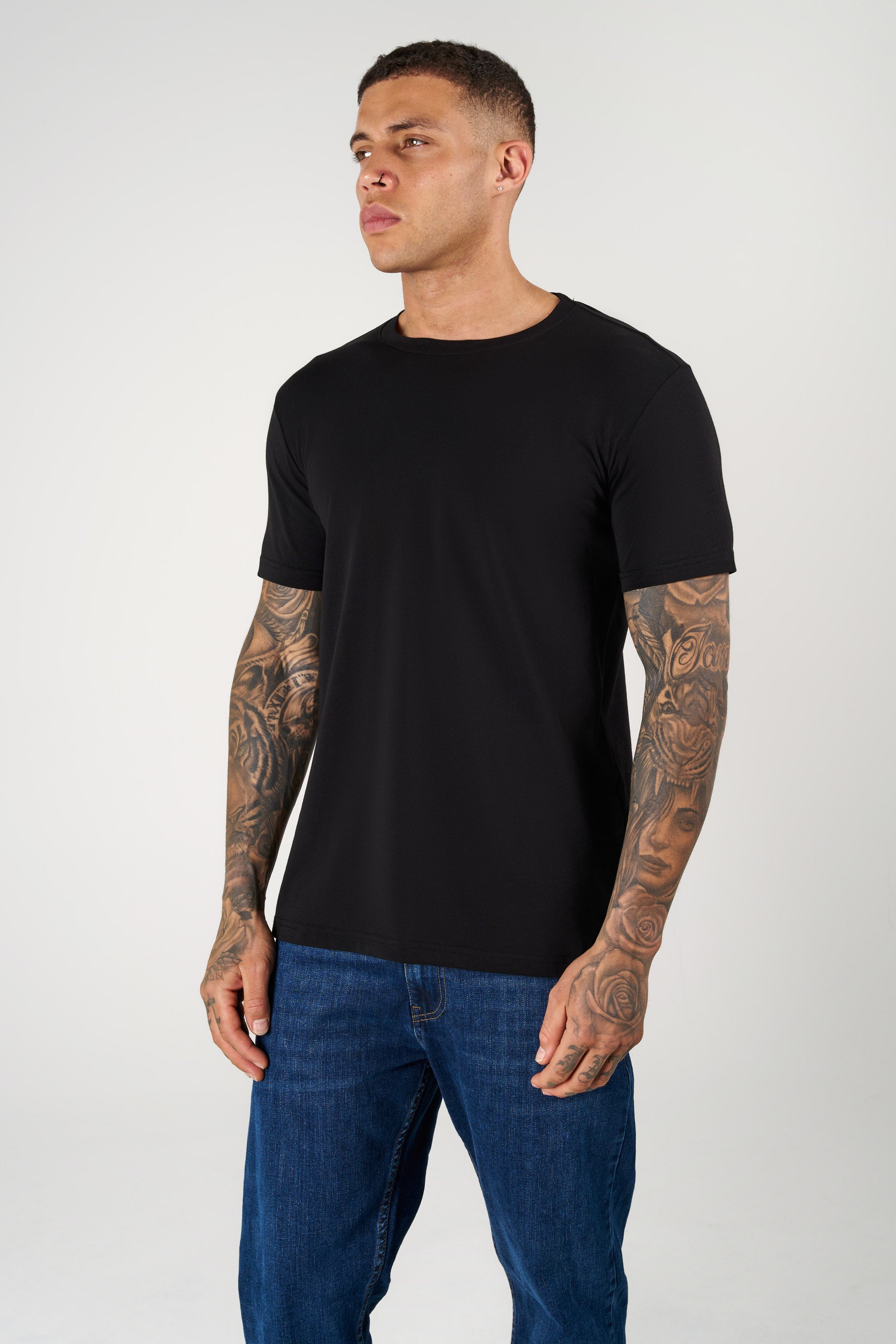 SJ Premium Bisiklet Yaka Fit T-Shirt