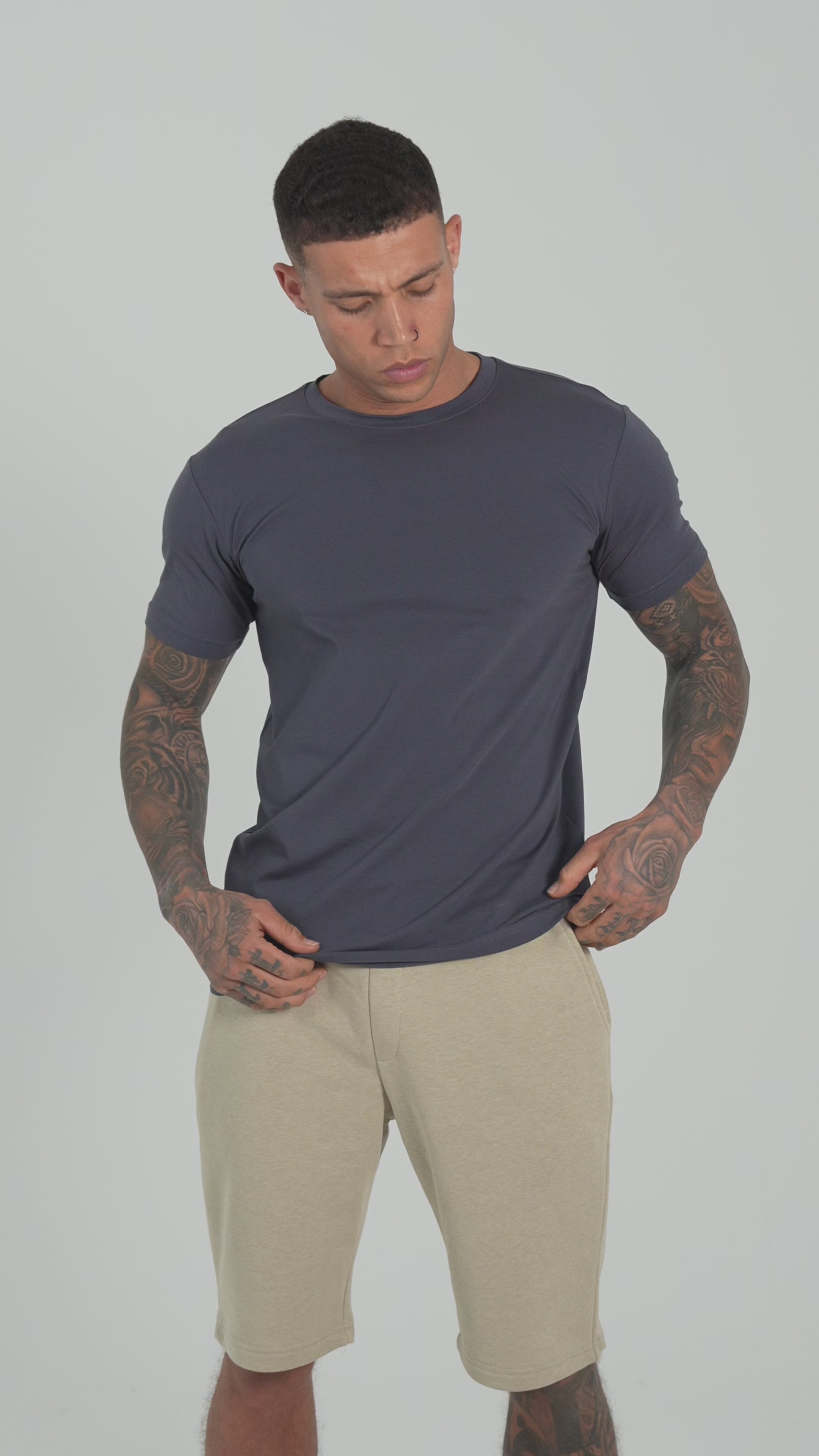 SJ Premium Bisiklet Yaka Fit T-Shirt