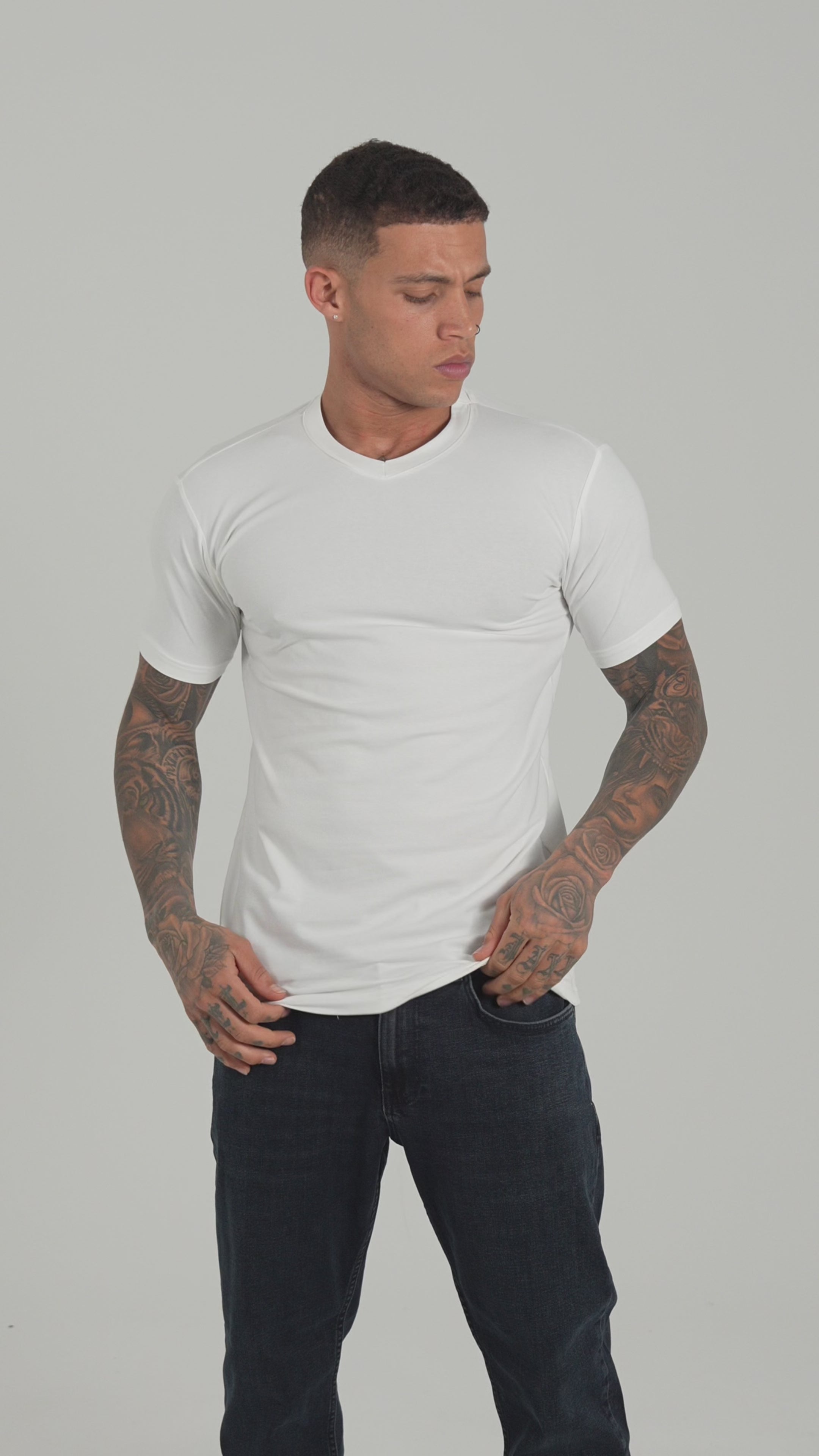 SJ Premium V Yaka Fit T-Shirt