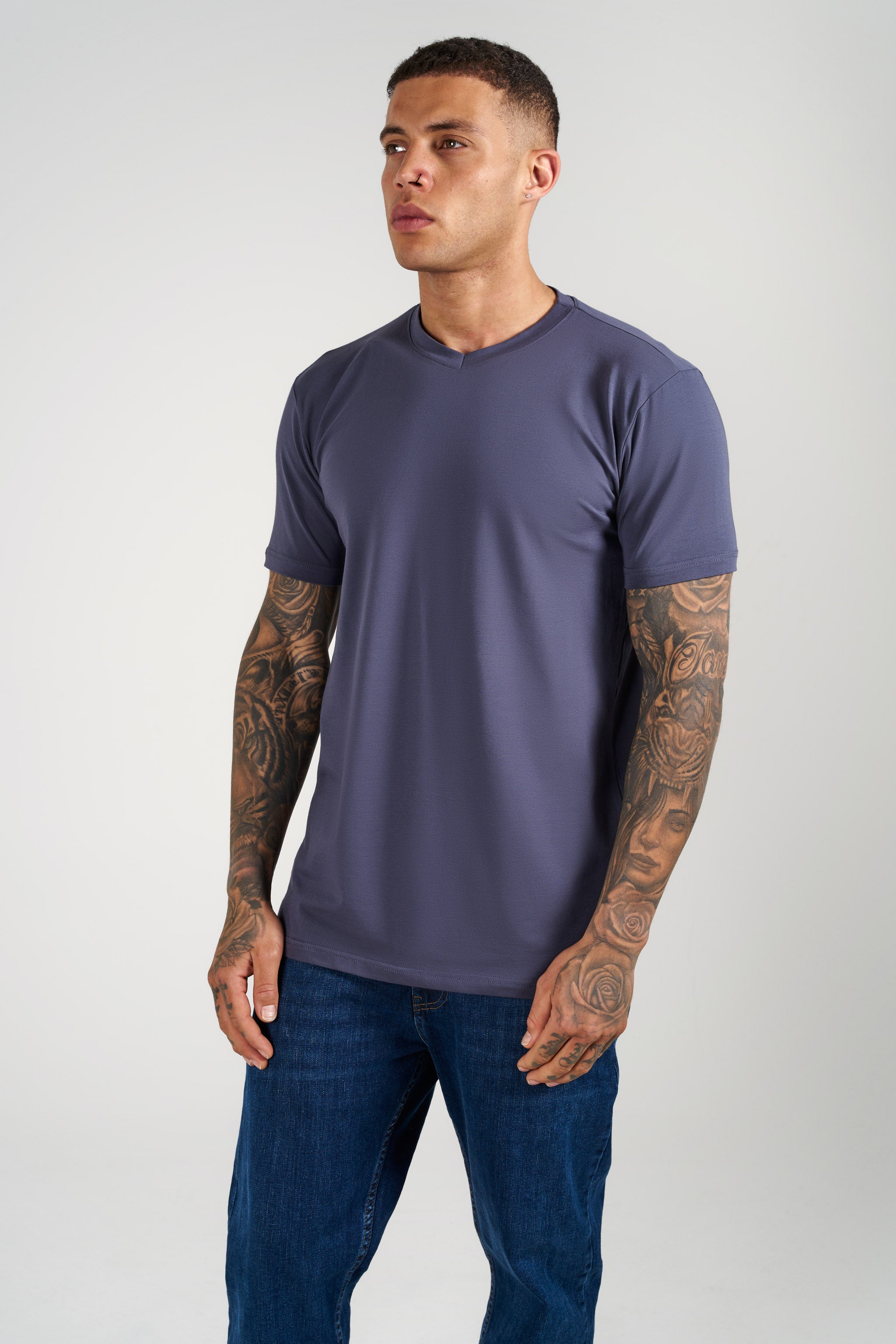 SJ Premium V Yaka Fit T-Shirt