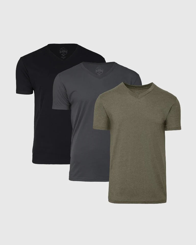 Premium V Yaka Fit T-Shirt (3'lü Paket)