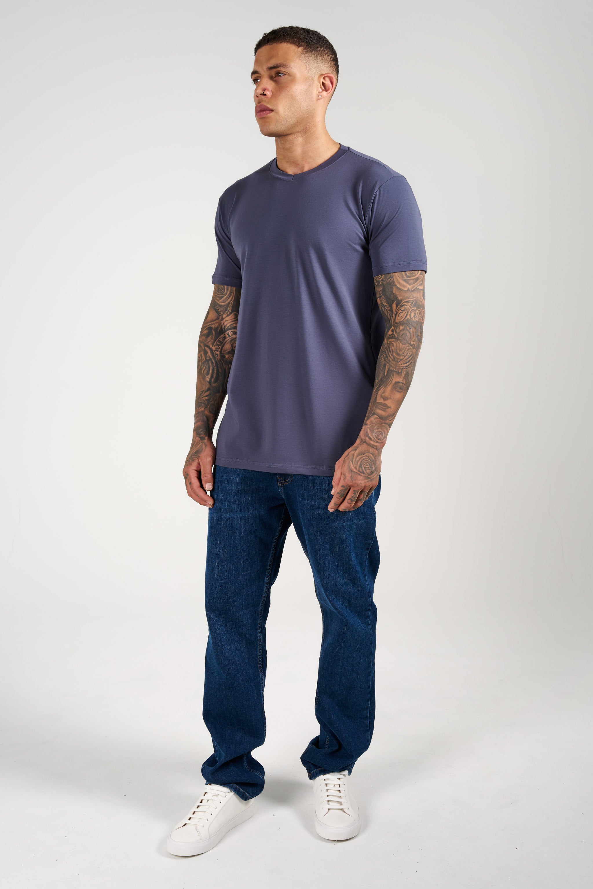 SJ Premium V Yaka Fit T-Shirt